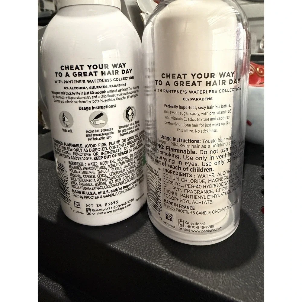 Pantene Pro V Cheat Day Dry Shampoo Foam 5.9 oz. & Perfectly Undone Hair Spray
